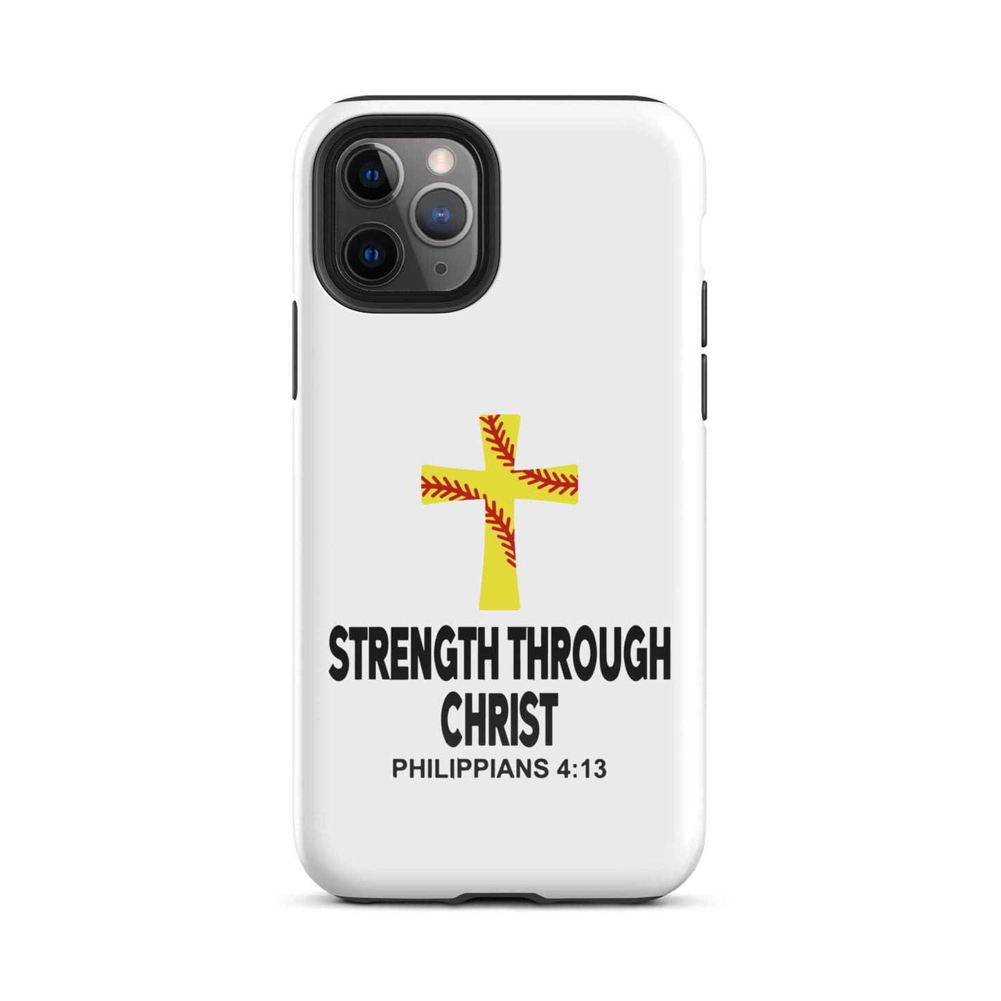 SA Apparel Phone Case iPhone 11 Pro Strength Through Christ Softball - iPhone Tough Case