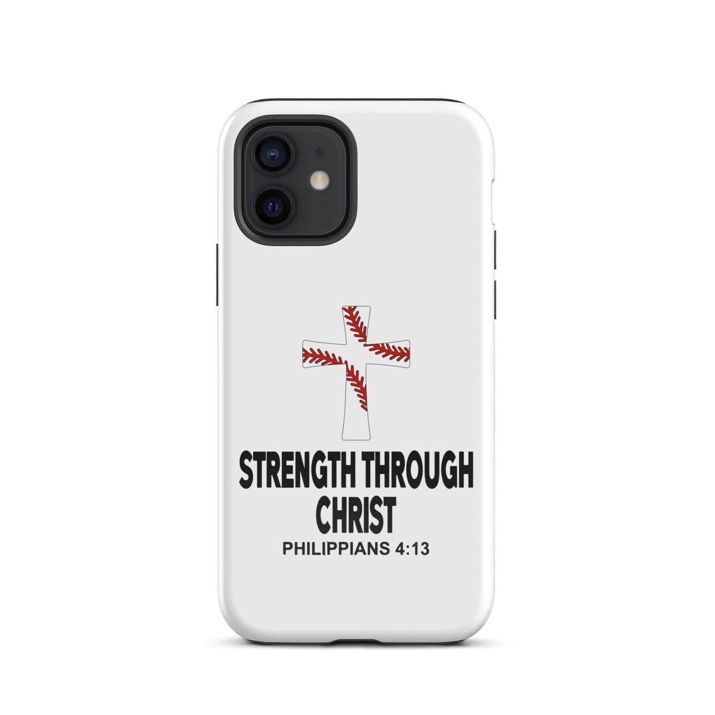 SA Apparel Phone Case iPhone 12 Strength Through Christ Baseball - iPhone Tough Case