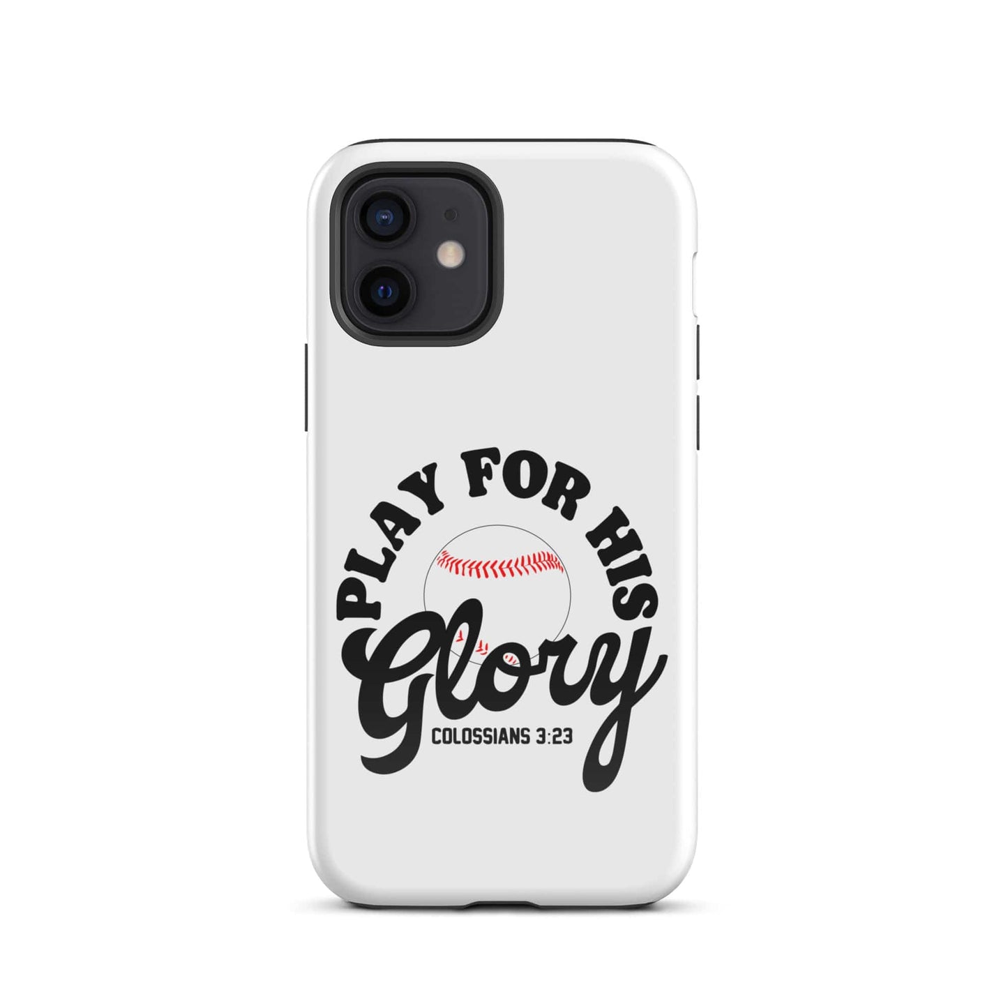 SA Apparel Phone Case iPhone 12 Play For His Glory Baseball - iPhone Tough Case