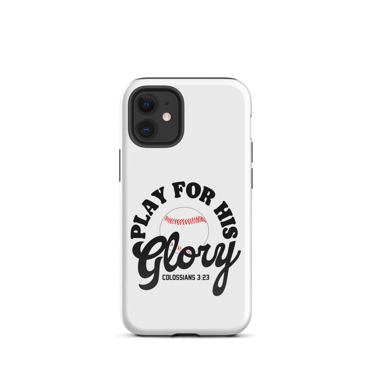 SA Apparel Phone Case iPhone 12 mini Play For His Glory Baseball - iPhone Tough Case