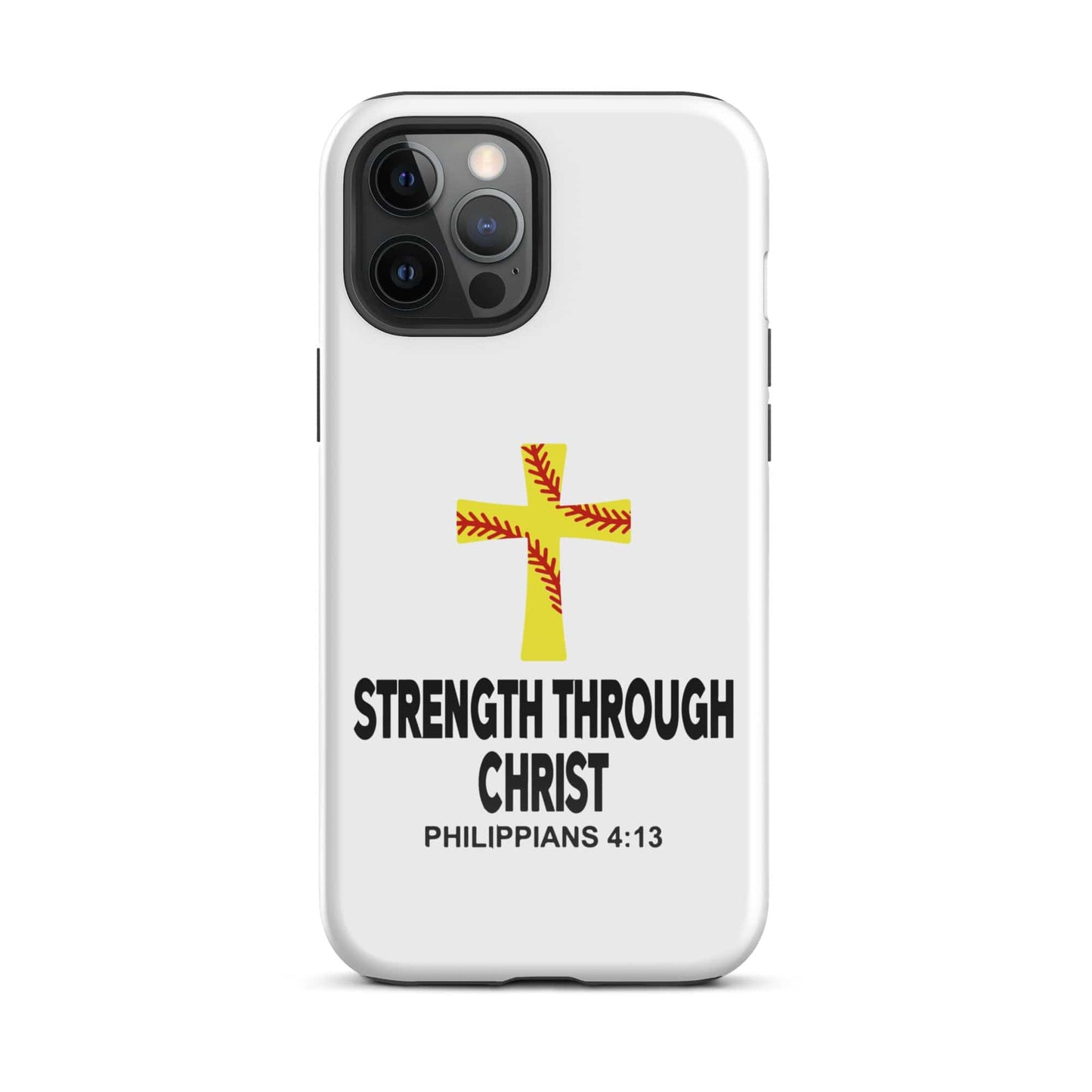 SA Apparel Phone Case iPhone 12 Pro Max Strength Through Christ Softball - iPhone Tough Case