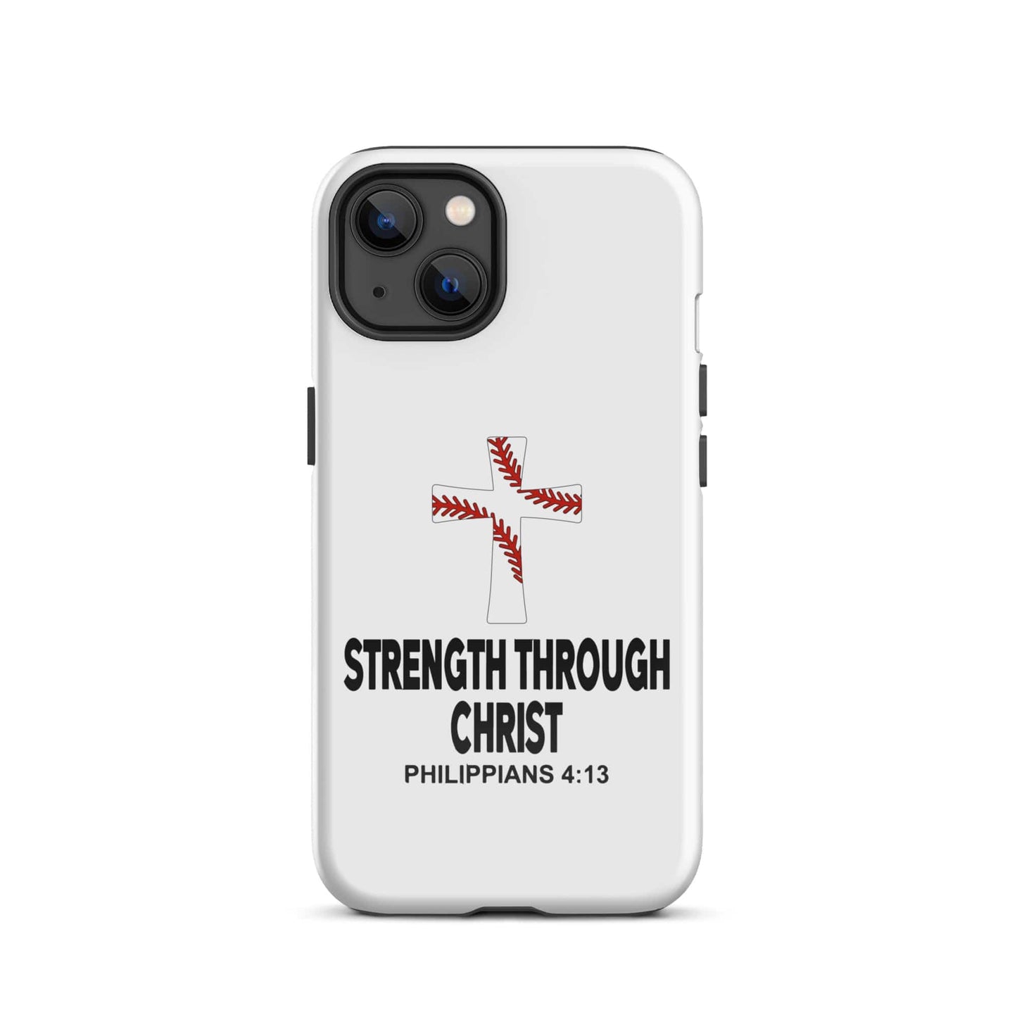 SA Apparel Phone Case iPhone 13 Strength Through Christ Baseball - iPhone Tough Case