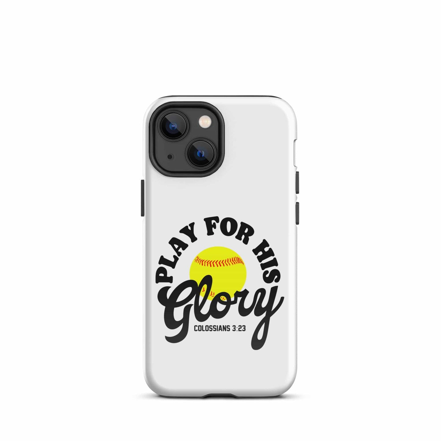 SA Apparel Phone Case iPhone 13 mini Play For His Glory Softball - iPhone Tough Case