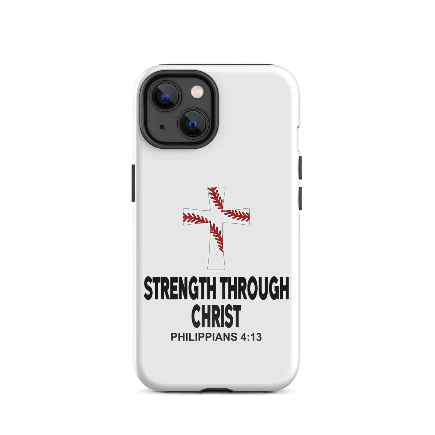 SA Apparel Phone Case iPhone 14 Strength Through Christ Baseball - iPhone Tough Case