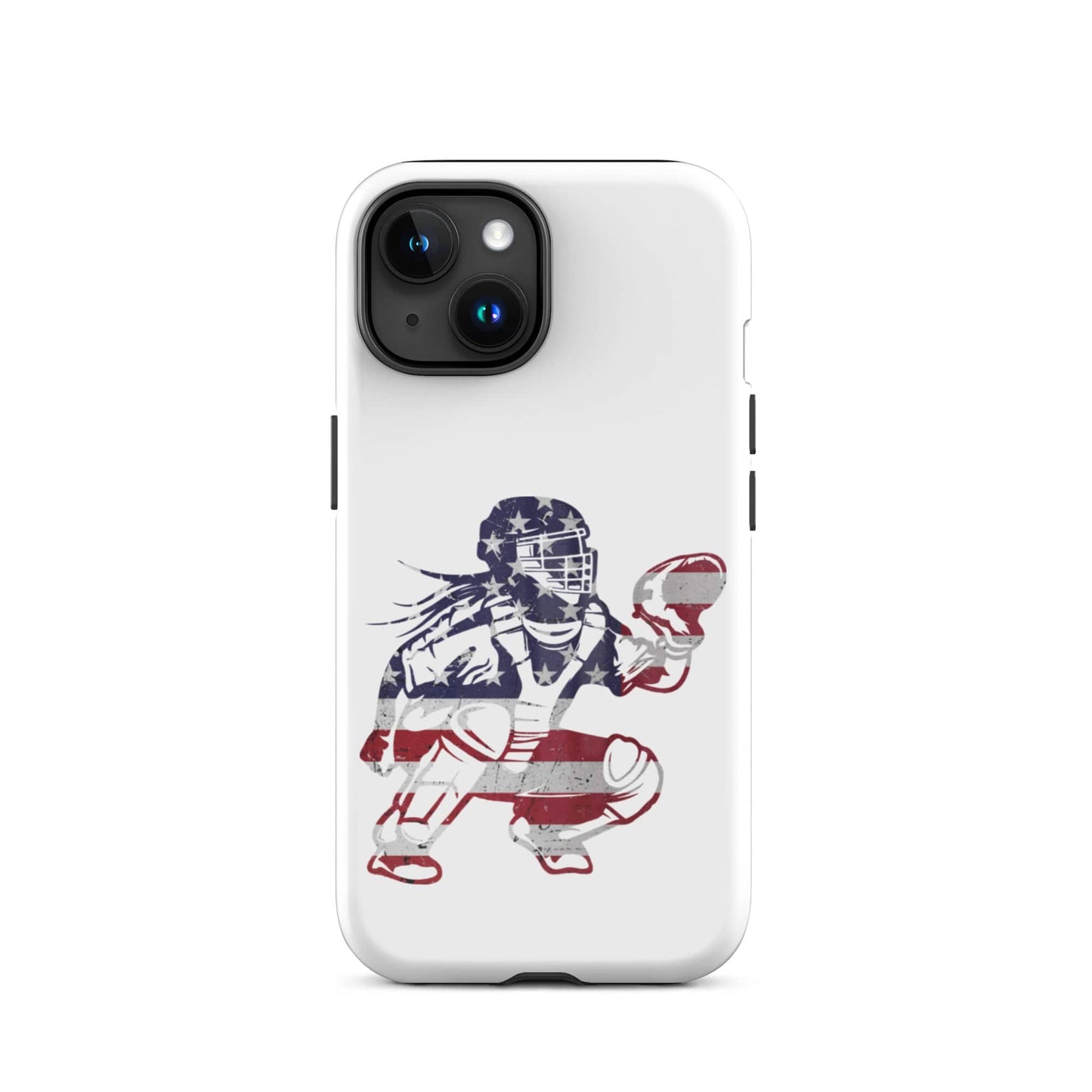 SA Apparel Phone Case iPhone 15 Softball Catcher - iPhone Tough Case