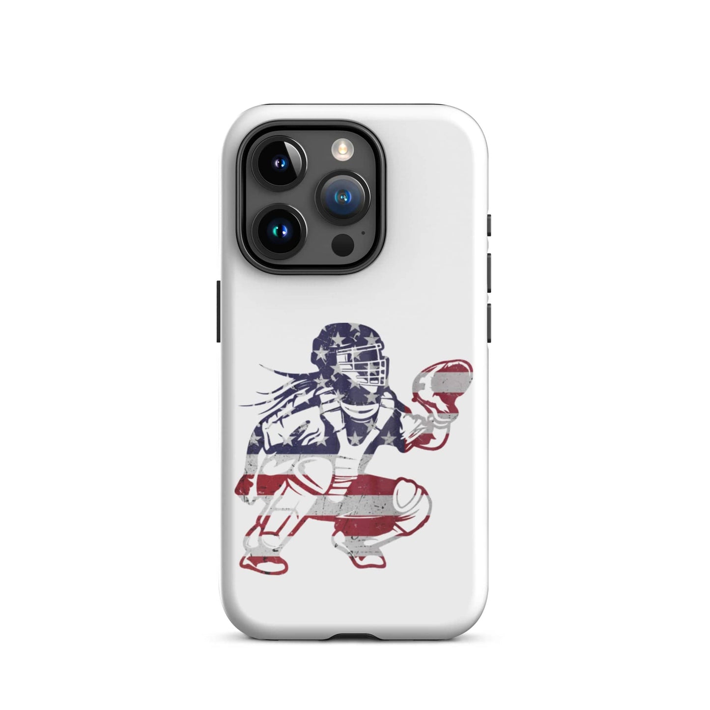 SA Apparel Phone Case iPhone 15 Pro Softball Catcher - iPhone Tough Case