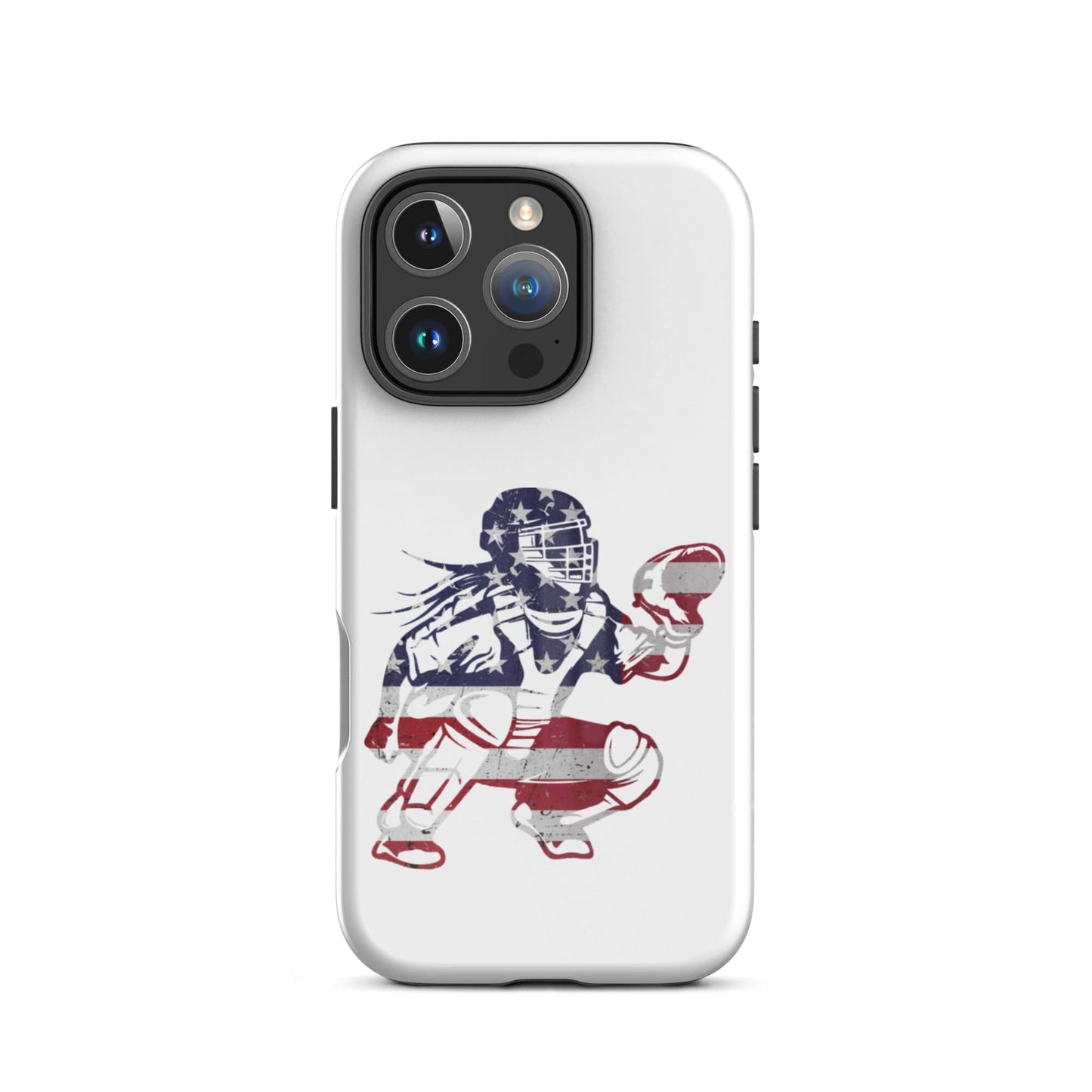 SA Apparel Phone Case iPhone 16 Pro Softball Catcher - iPhone Tough Case