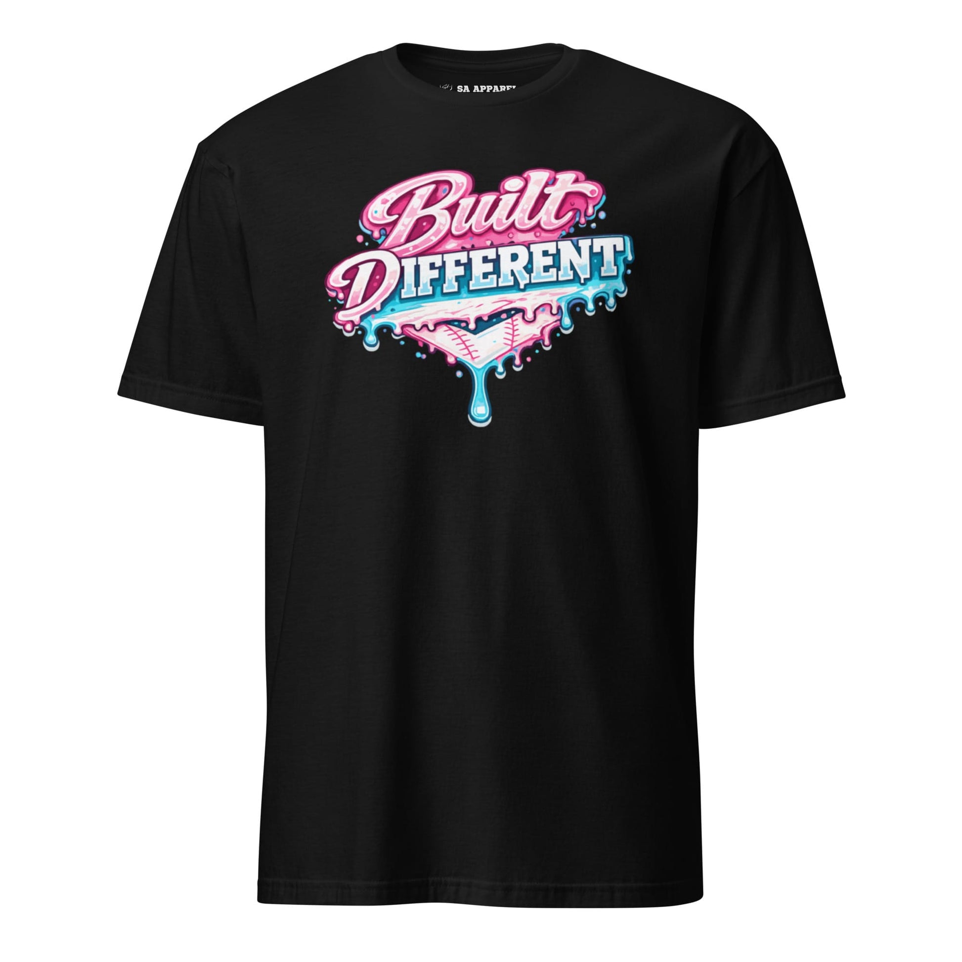 SA Apparel Adult Tee Black / S / Soft Style/Cotton Built Different Softball - Adult Tee