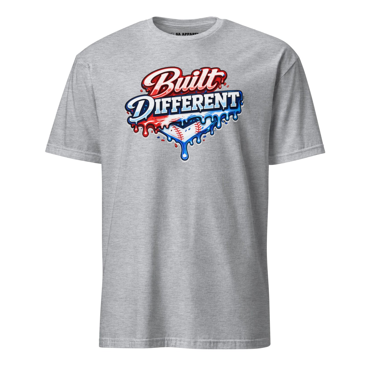 SA Apparel Adult Tee Light Grey / S / Soft Style/Cotton Built Different Baseball - Adult Tee