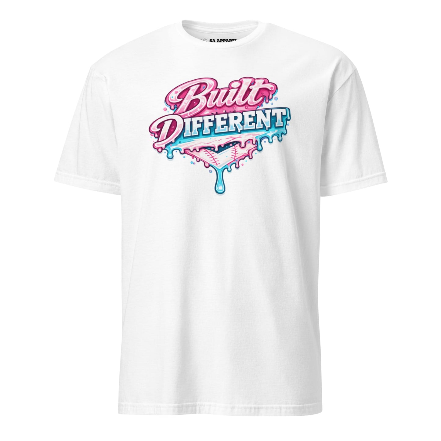 SA Apparel Adult Tee White / S / Soft Style/Cotton Built Different Softball - Adult Tee