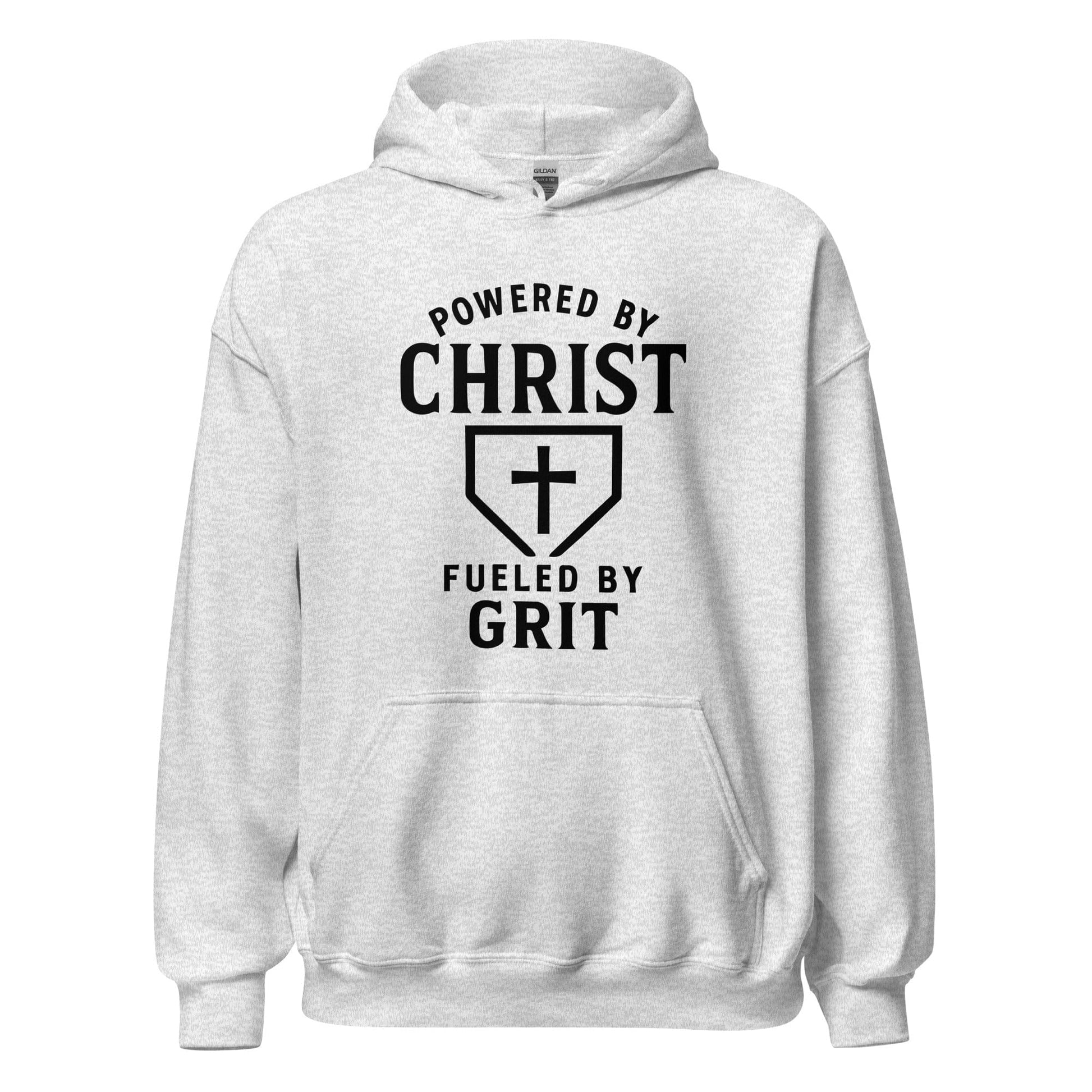 SA Apparel Adult Hoodie Ash / S Powered By Christ, Fueled By Grit - Adult Hoodie
