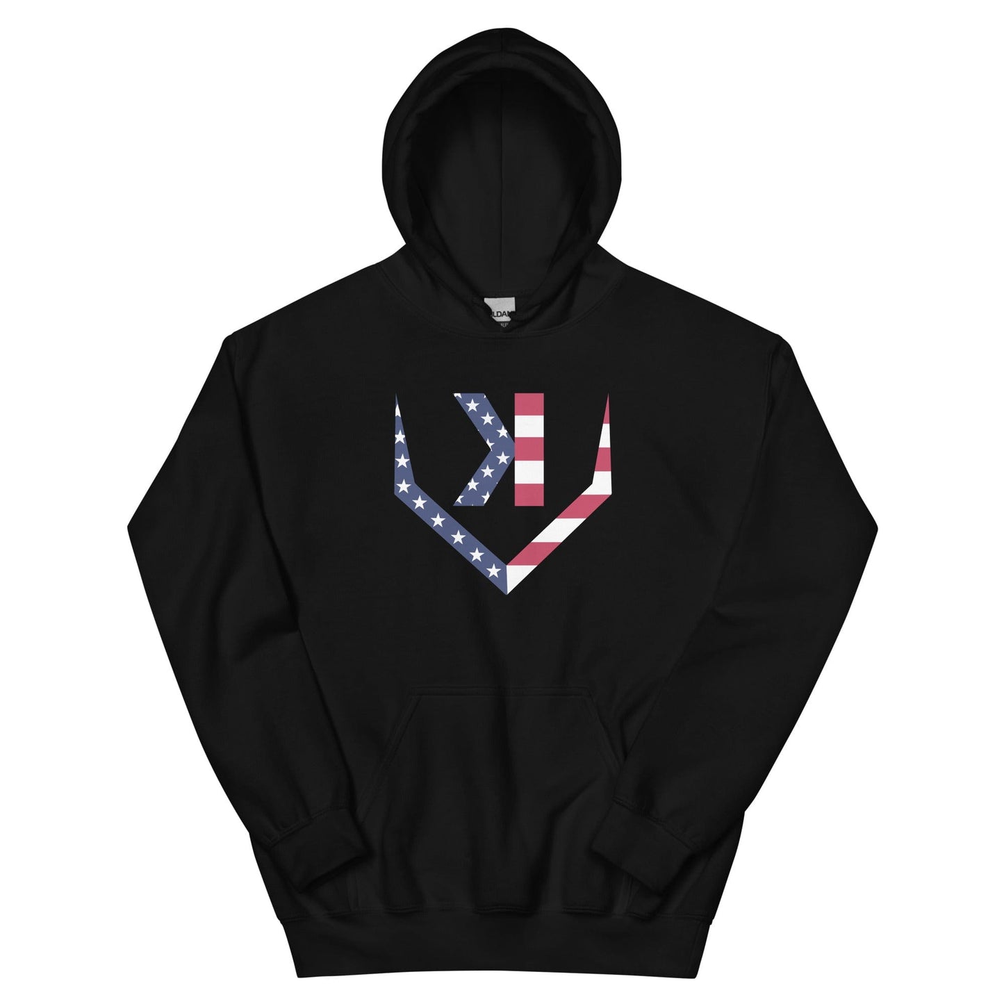 SA Apparel Youth Hoodie Black / S American Flag Home Plate Non-Distressed - Adult Hoodie