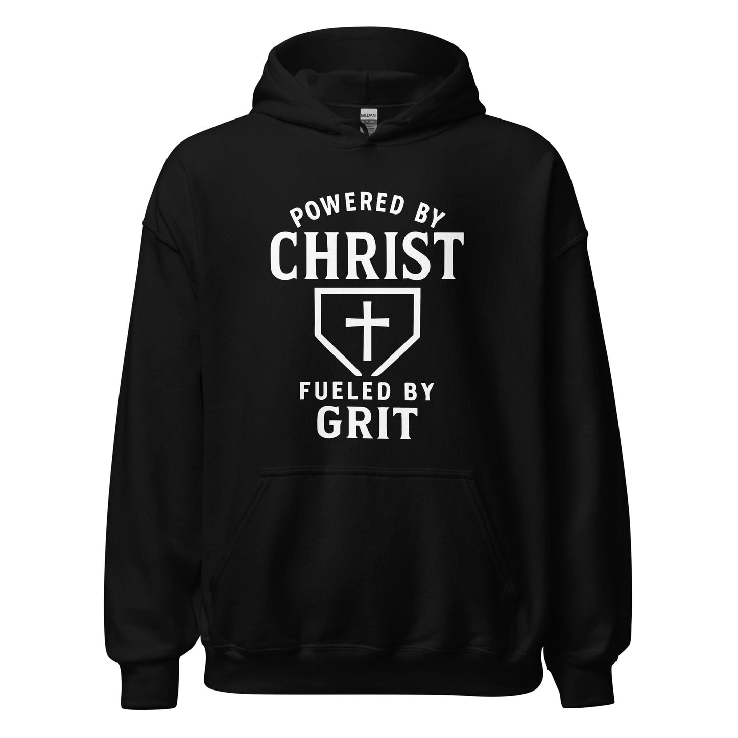 SA Apparel Adult Hoodie Black / S Powered By Christ, Fueled By Grit - Adult Hoodie