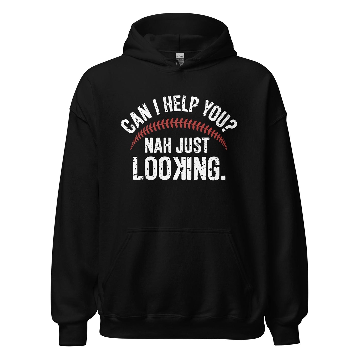 SA Apparel Adult Hoodie Black / S Can I Help You? Nah Just Looking - Adult Hoodie