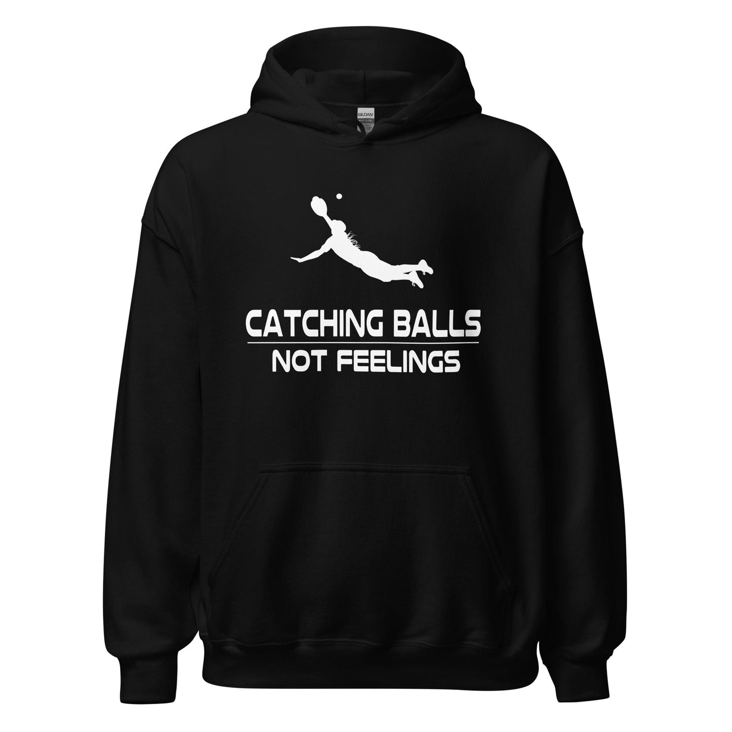 SA Apparel Adult Hoodie Black / S Catching Balls Not Feelings Softball - Adult Hoodie