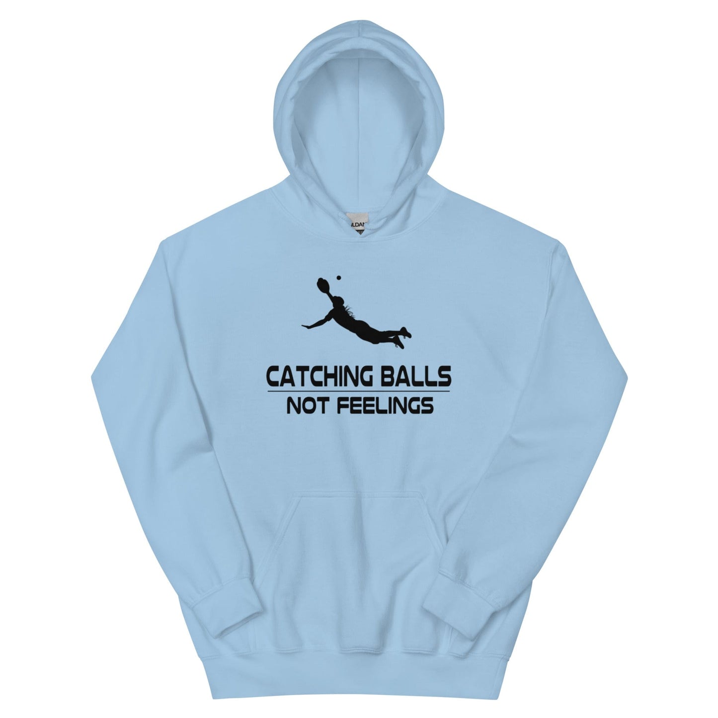 SA Apparel Adult Hoodie Light Blue / S Catching Balls Not Feelings Softball - Adult Hoodie