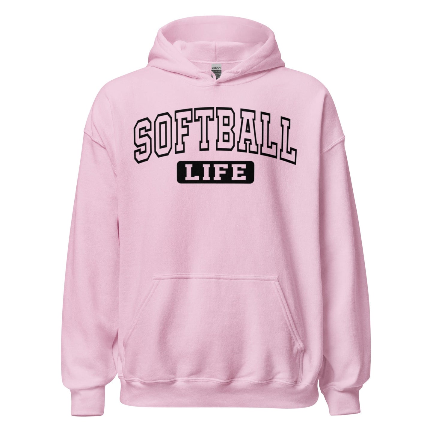 SA Apparel Light Pink / S Softball Life - Adult Softball Hoodie