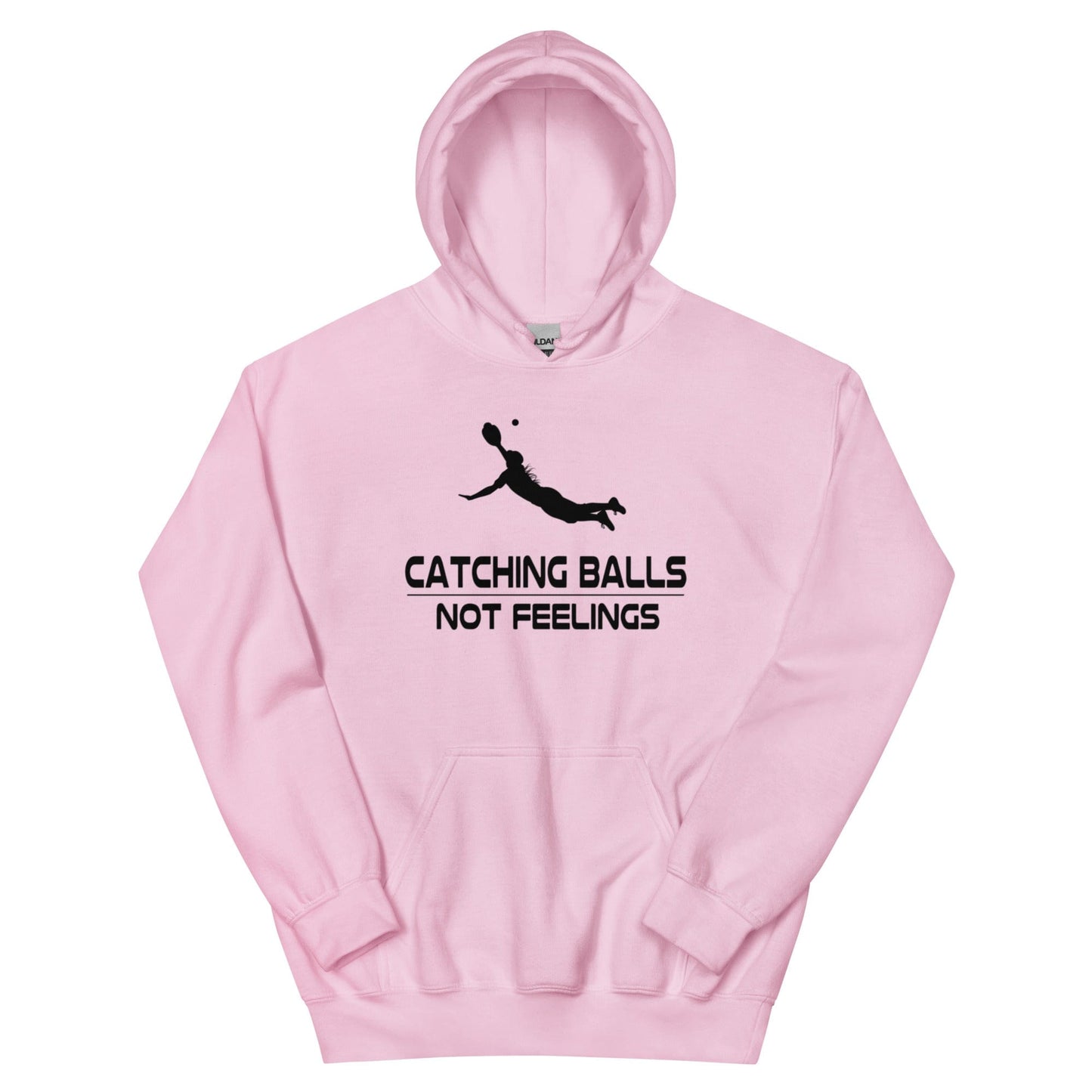 SA Apparel Adult Hoodie Light Pink / S Catching Balls Not Feelings Softball - Adult Hoodie