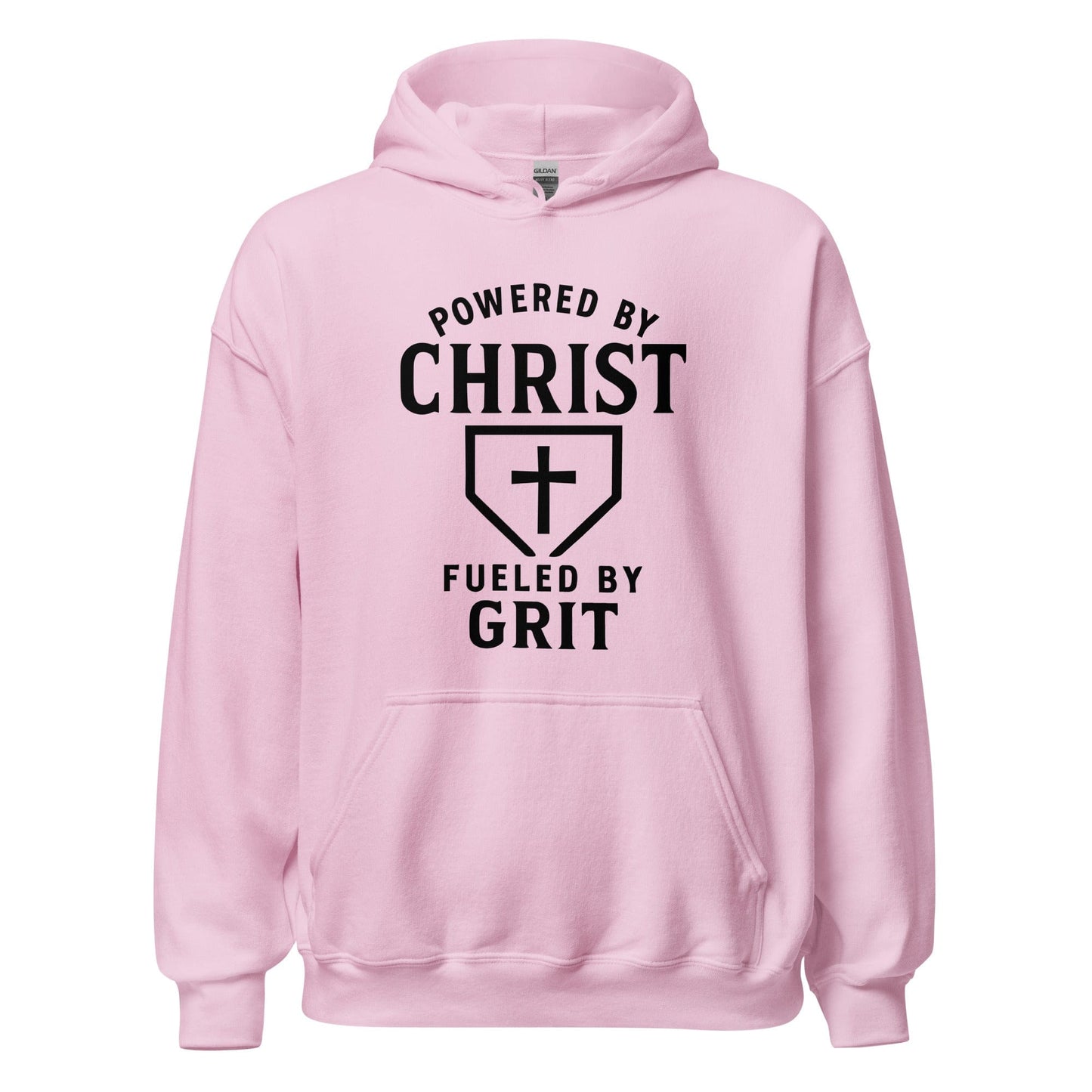 SA Apparel Adult Hoodie Light Pink / S Powered By Christ, Fueled By Grit - Adult Hoodie