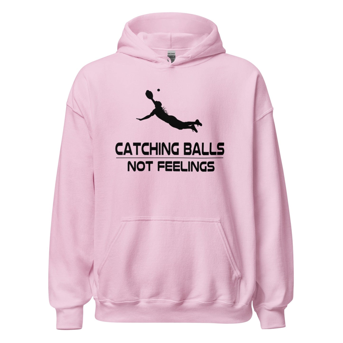 SA Apparel Adult Hoodie Light Pink / S Catching Balls Not Feelings Softball - Adult Hoodie