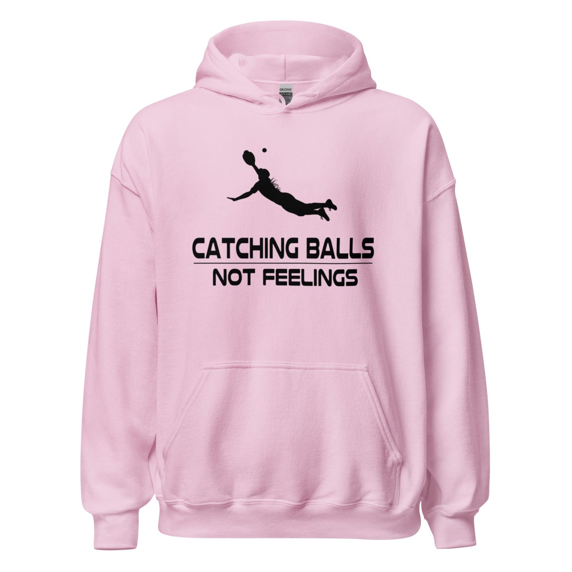 SA Apparel Adult Hoodie Light Pink / S Catching Balls Not Feelings Softball - Adult Hoodie