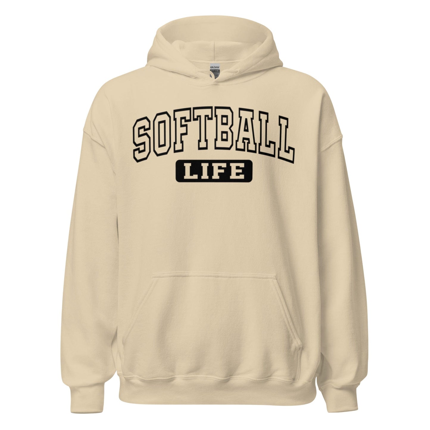 SA Apparel Sand / S Softball Life - Adult Softball Hoodie