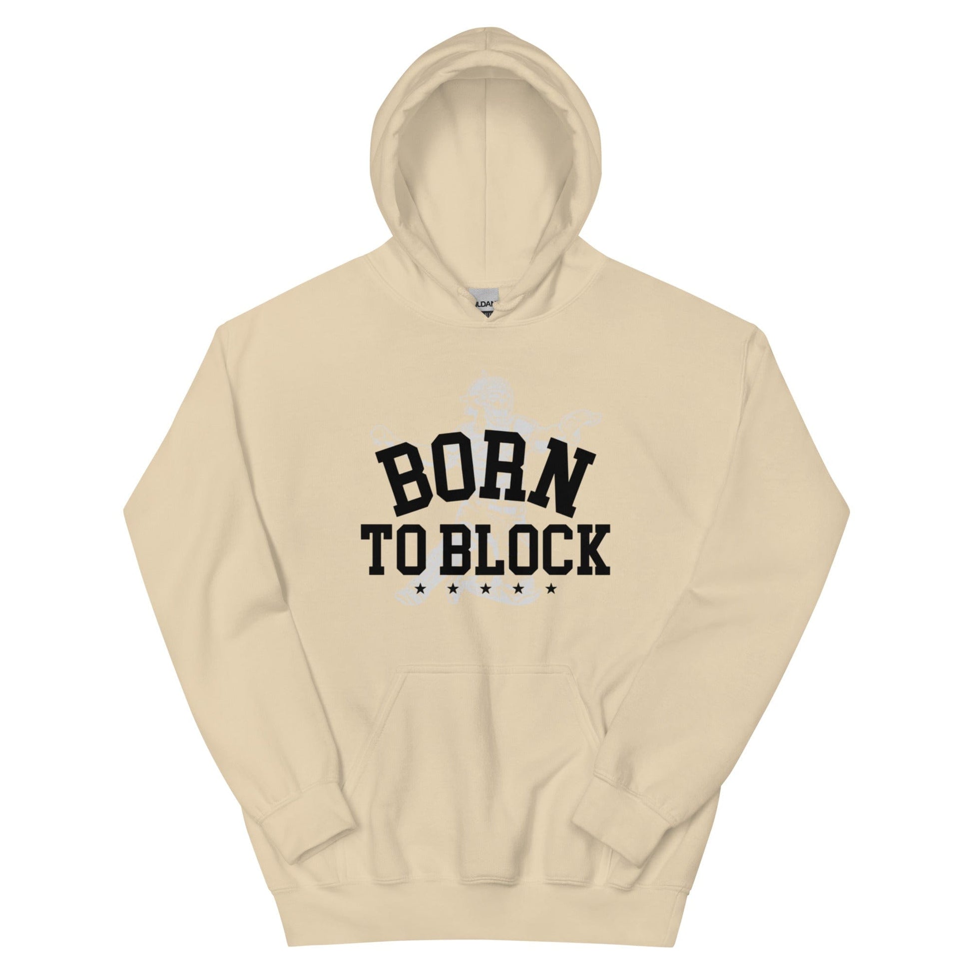 SA Apparel Adult Hoodie Sand / S Born To Block - Adult Hoodie