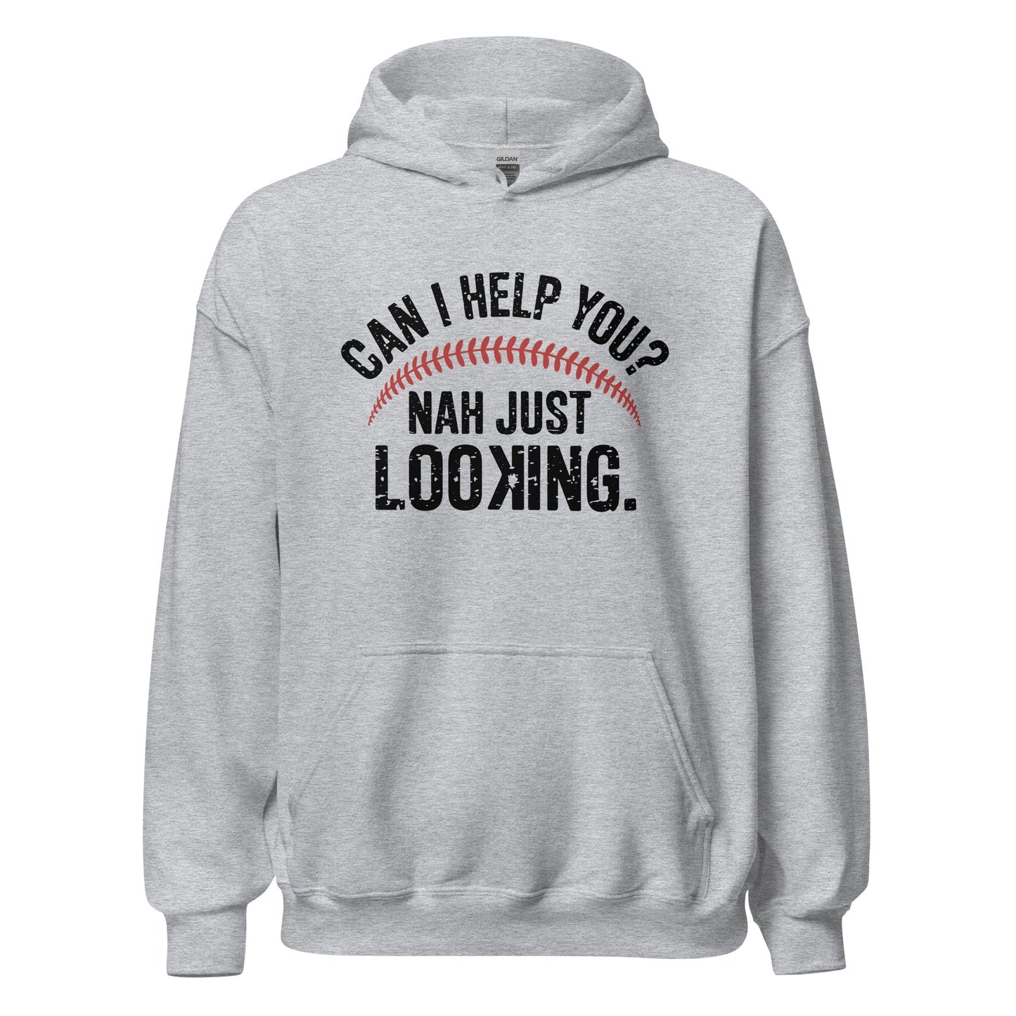 SA Apparel Adult Hoodie Light Grey / S Can I Help You? Nah Just Looking - Adult Hoodie