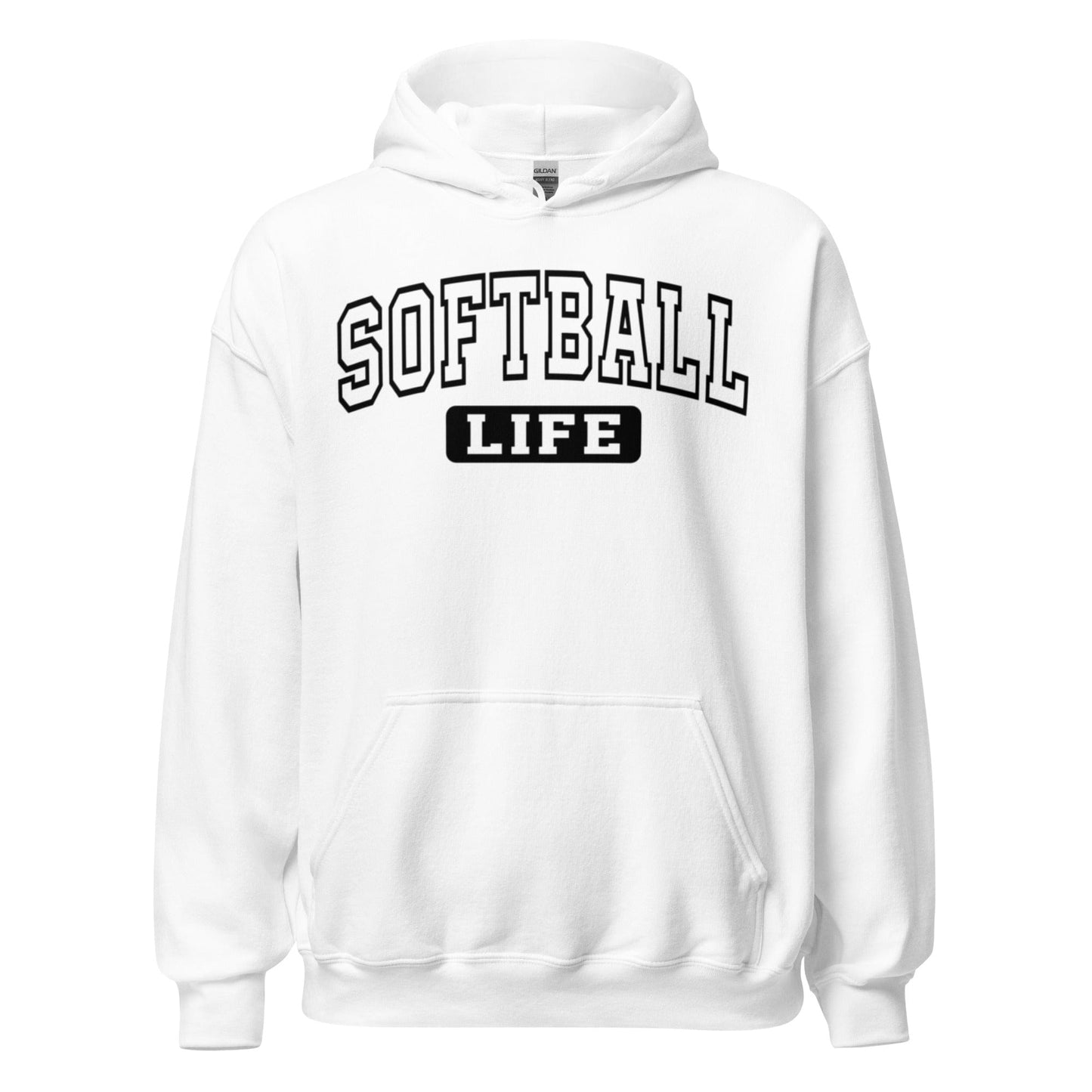 SA Apparel White / S Softball Life - Adult Softball Hoodie