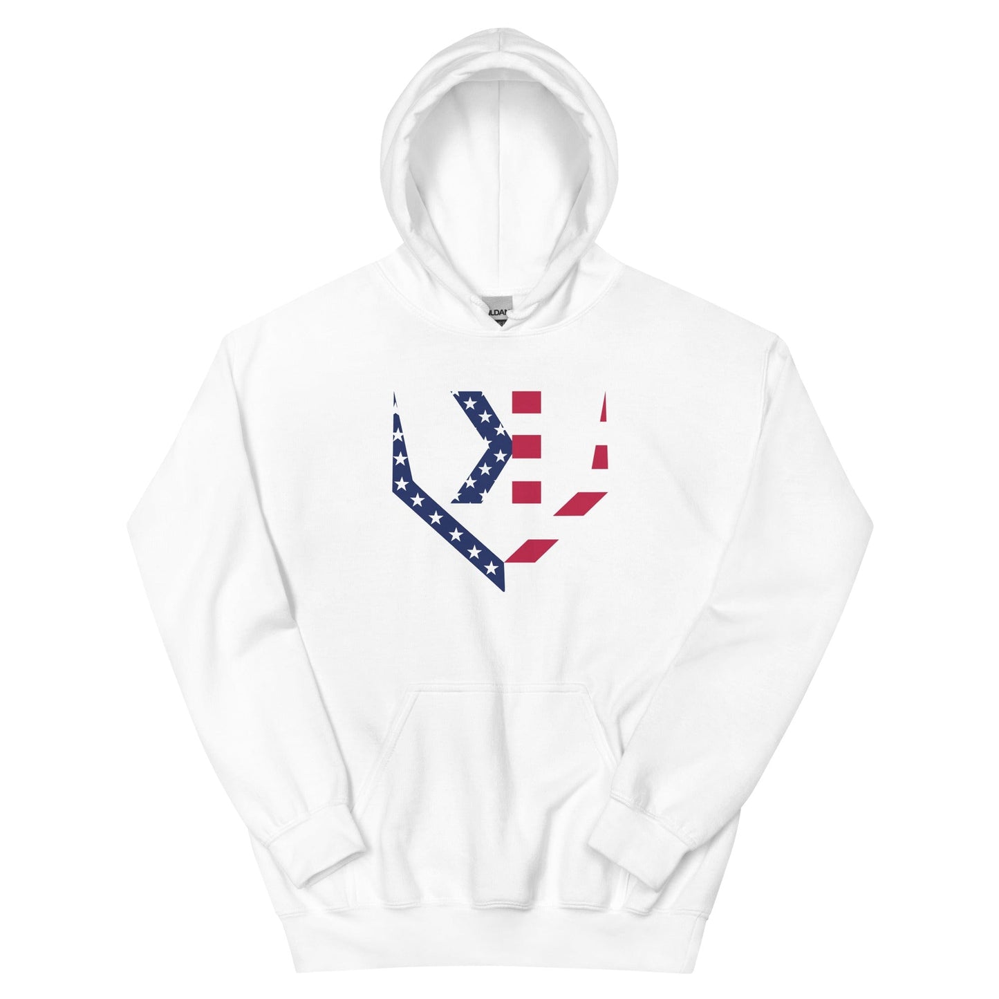 SA Apparel Youth Hoodie White / S American Flag Home Plate Non-Distressed - Adult Hoodie