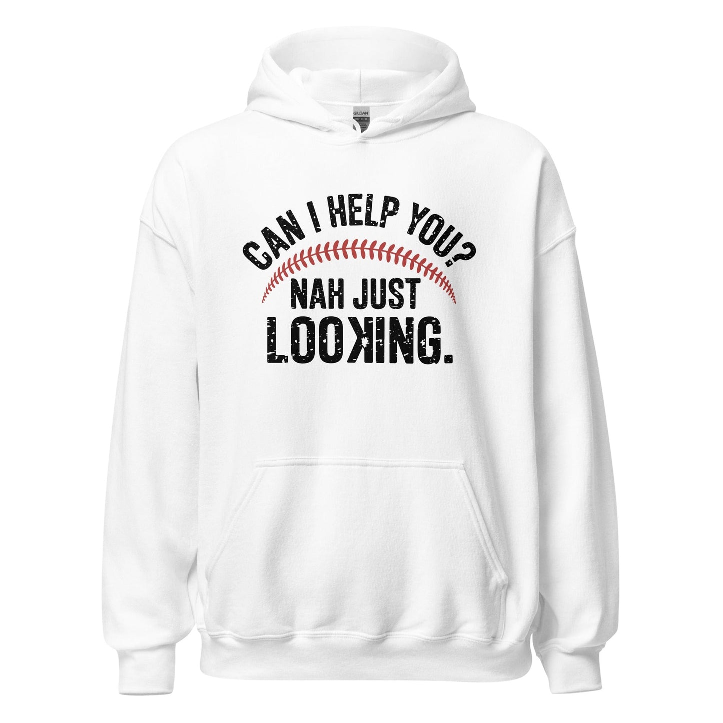SA Apparel Adult Hoodie White / S Can I Help You? Nah Just Looking - Adult Hoodie