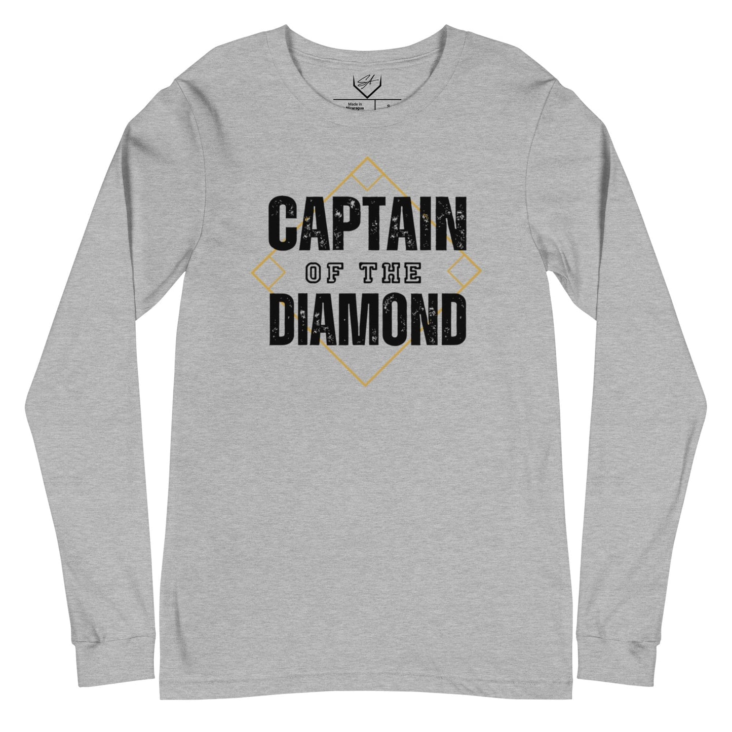 SA Apparel Adult Long Sleeve Athletic Heather / S Captain Of The Diamond - Adult Long Sleeve