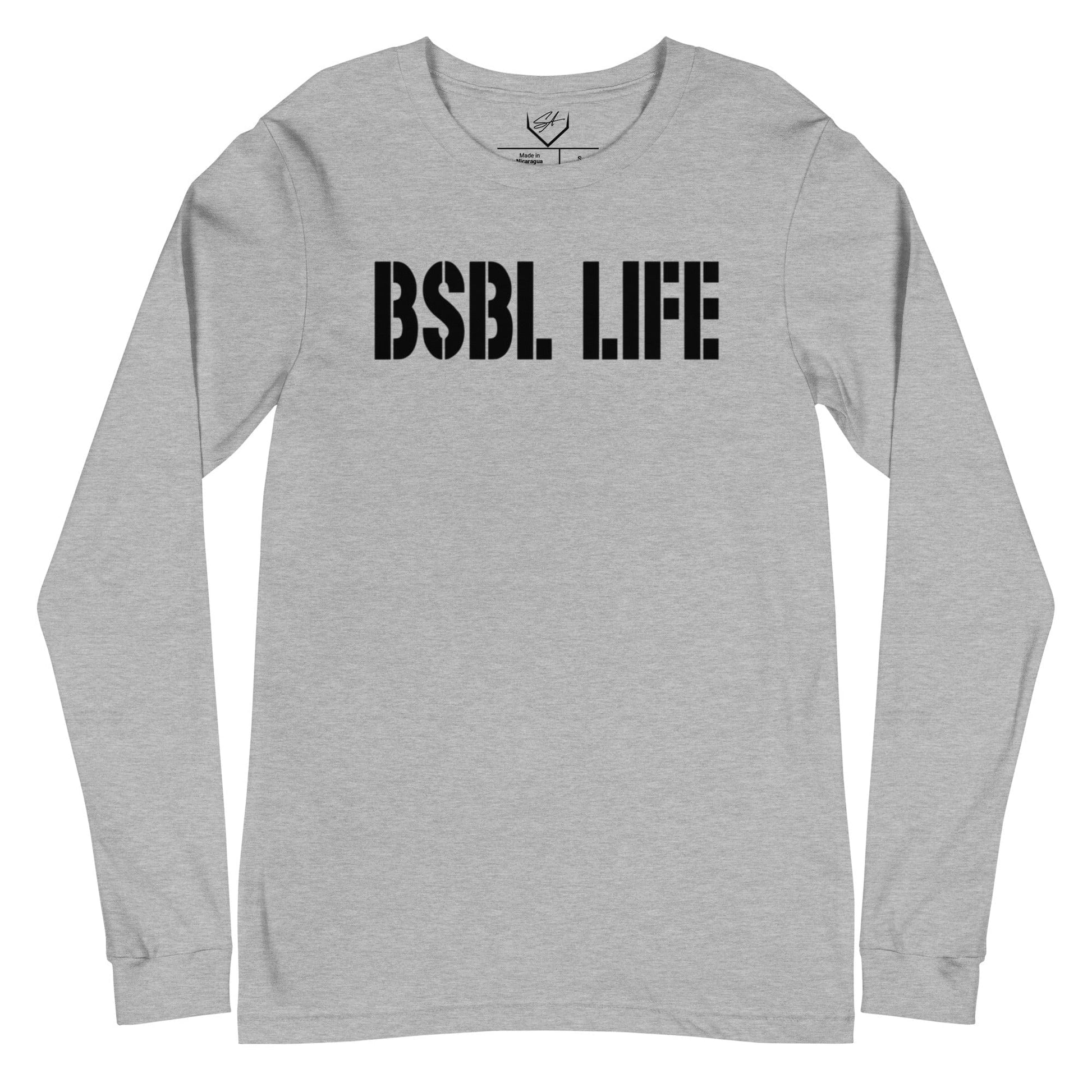 SA Apparel Athletic Heather / S Baseball Life - Adult Long Sleeve