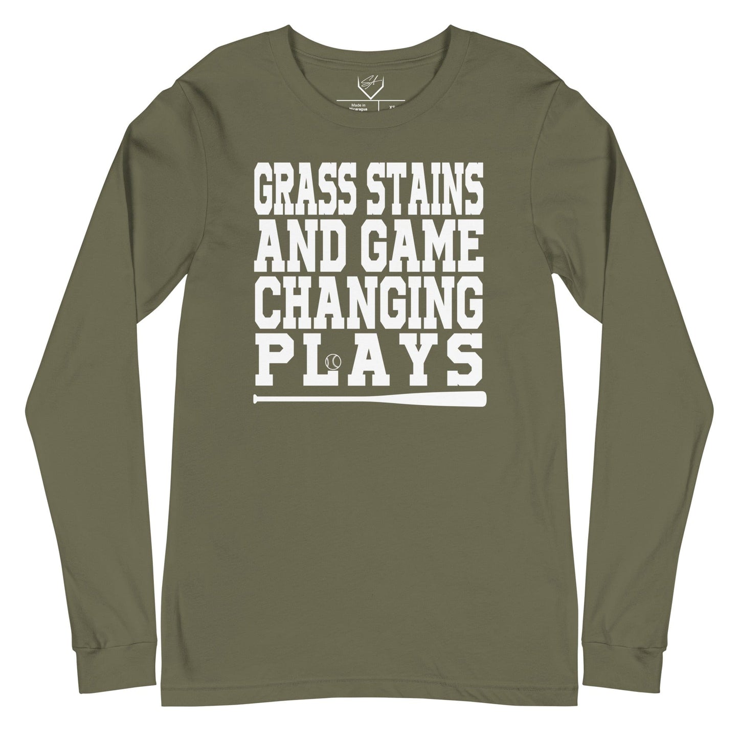 Grass Stains And Game Changing Plays - Adult Long Sleeve
