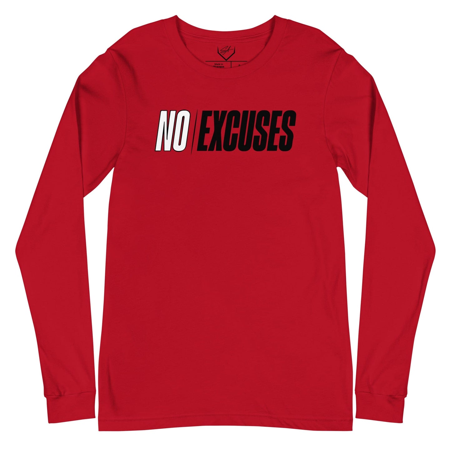 SA Apparel Adult Long Sleeve Red / S No Excuses - Adult Long Sleeve