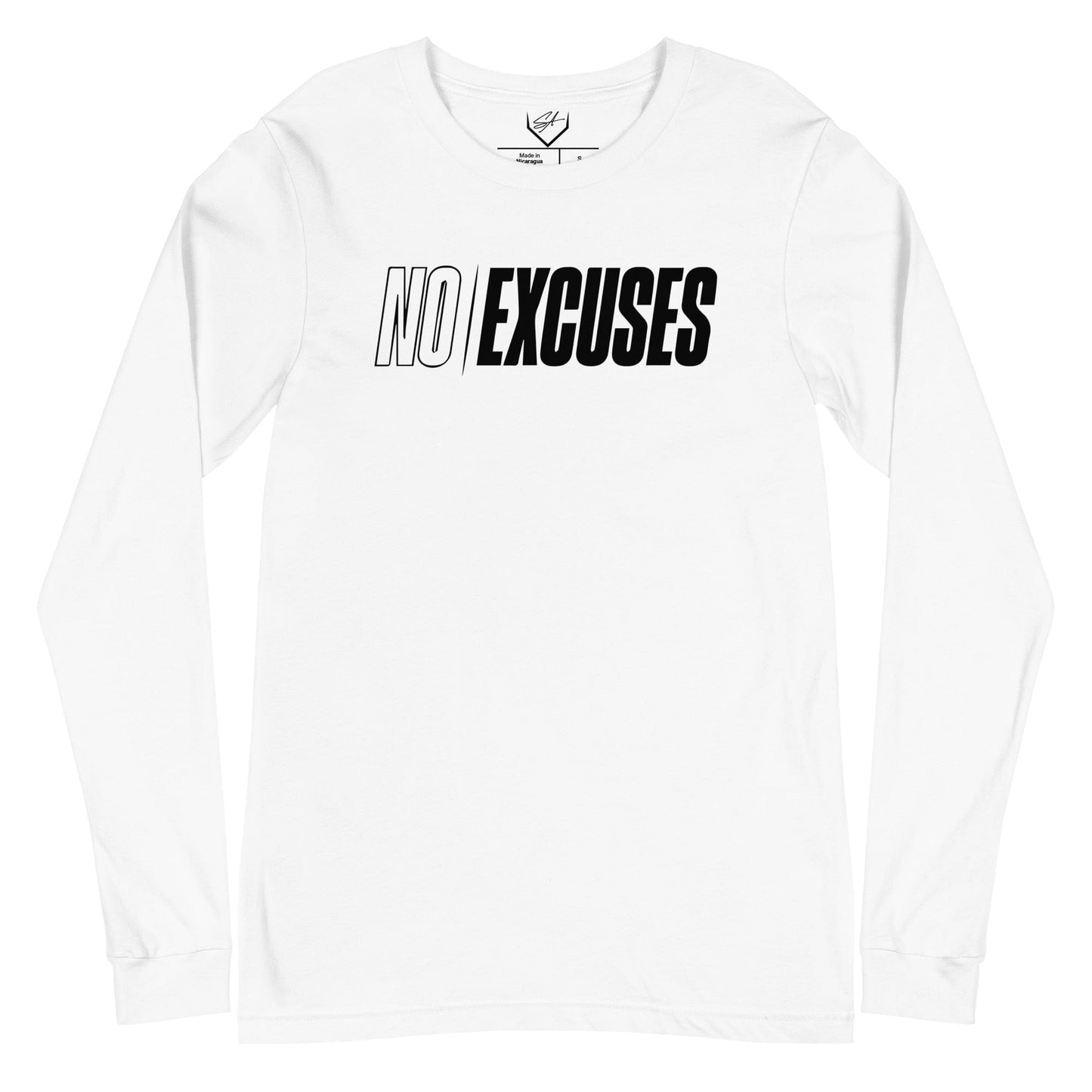 SA Apparel White / S No Excuses - Adult Long Sleeve