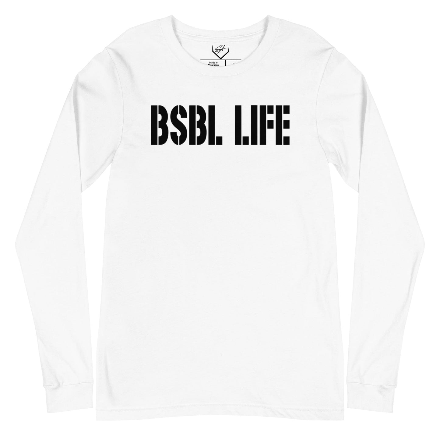 SA Apparel White / S Baseball Life - Adult Long Sleeve