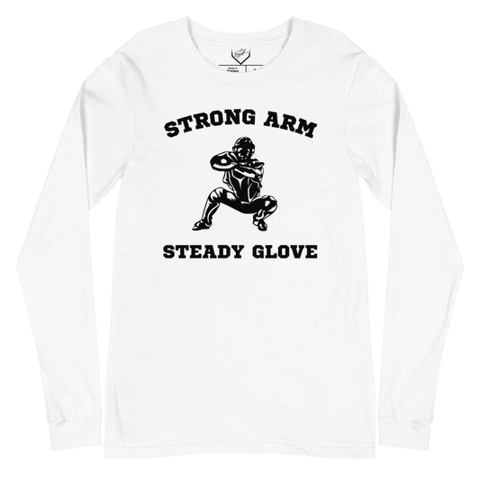 SA Apparel White / S Strong Arm, Steady Glove - Adult Long Sleeve