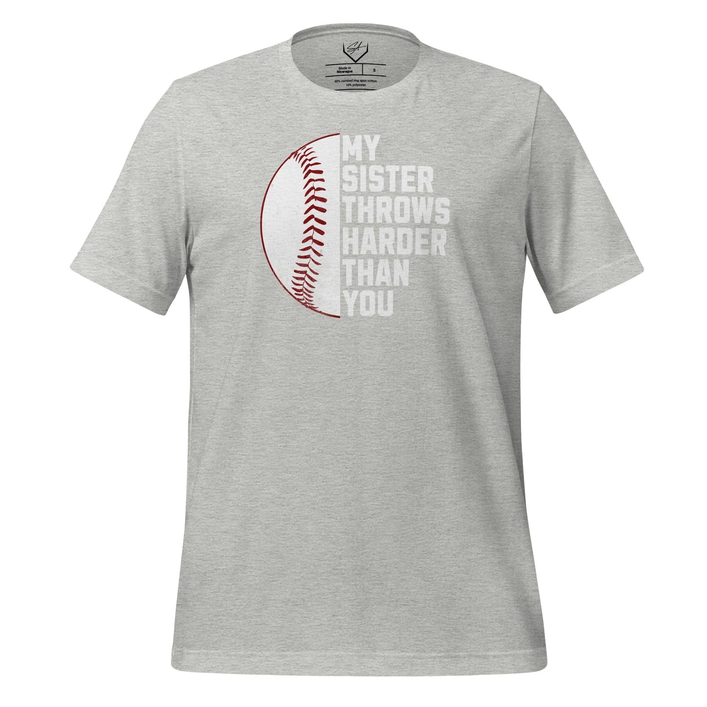 SA Apparel Adult Tee Athletic Heather / S My Sister Throw Harder Than You - Adult Tee