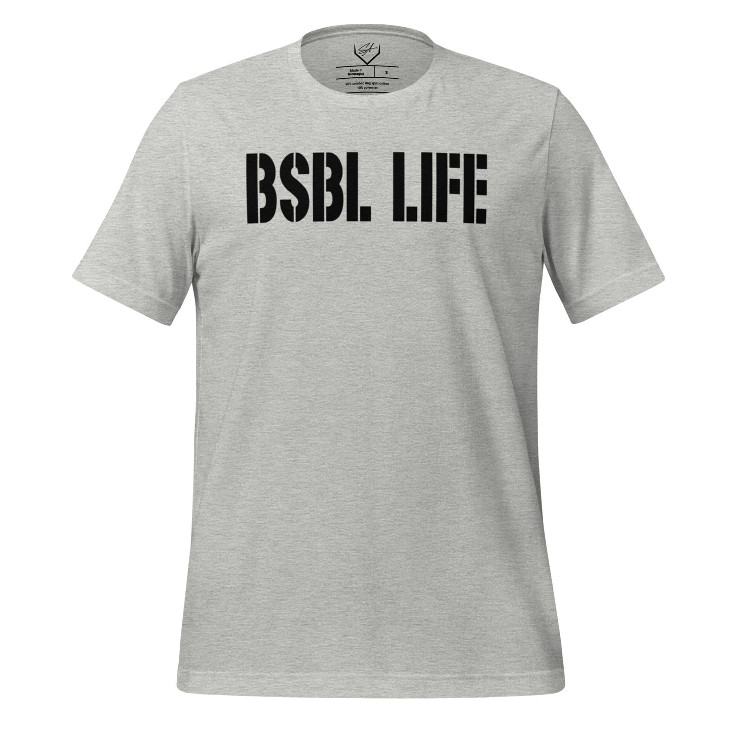 SA Apparel Athletic Heather / S Baseball Life - Adult Tee