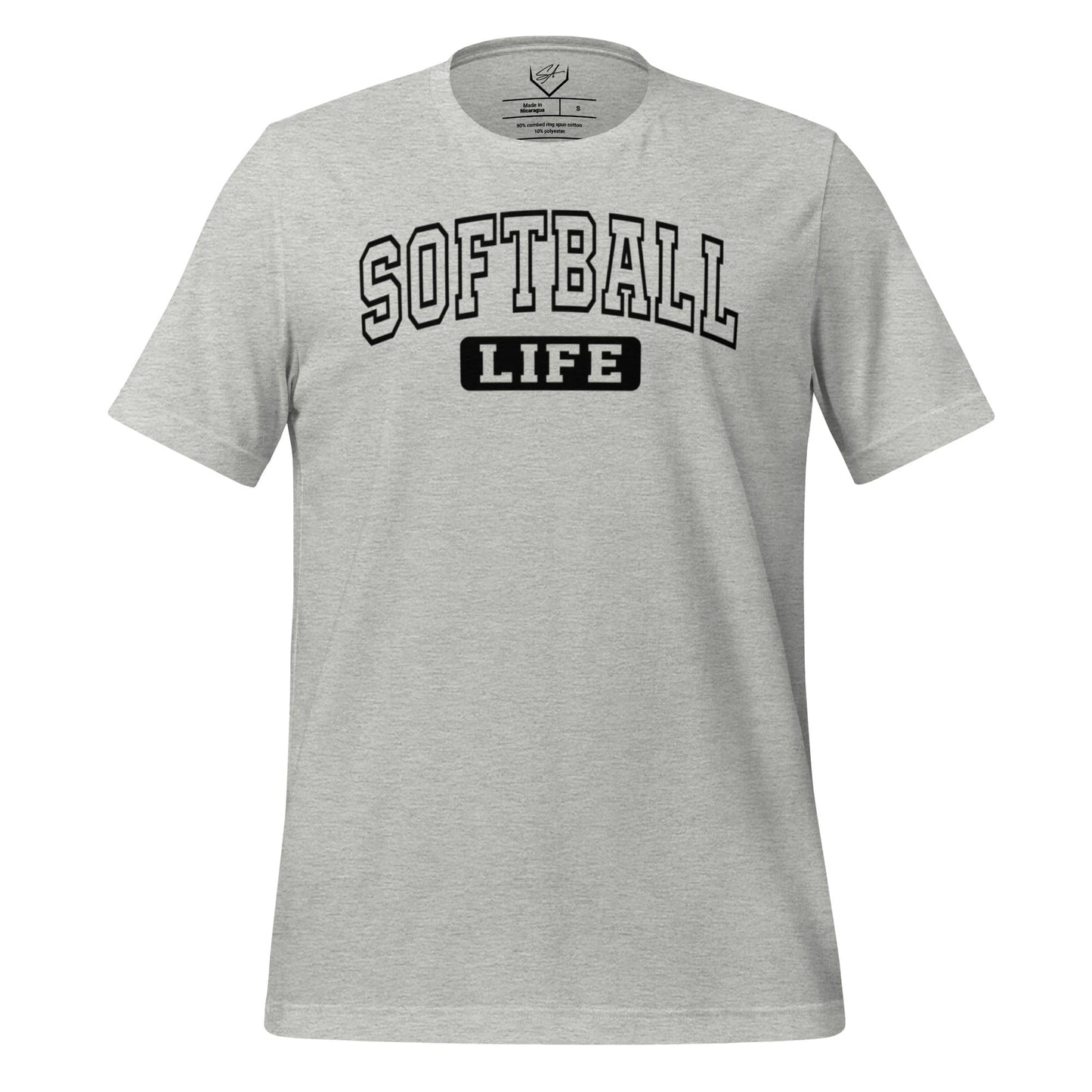 SA Apparel Athletic Heather / S Softball Life - Adult Softball Tee