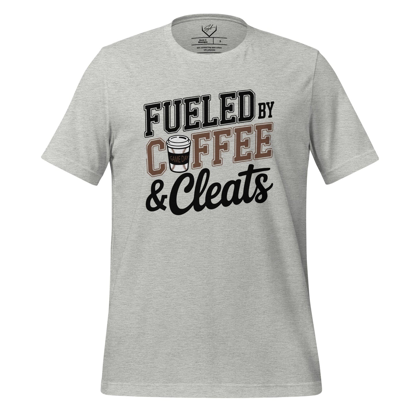 SA Apparel Adult Tee Light Grey / S Fueled By Coffee & Cleats - Adult Tee