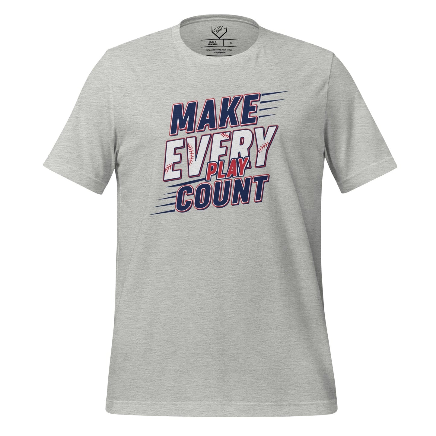 SA Apparel Adult Tee Light Grey / S / Soft Style/Cotton Make Every Play Count - Adult Tee