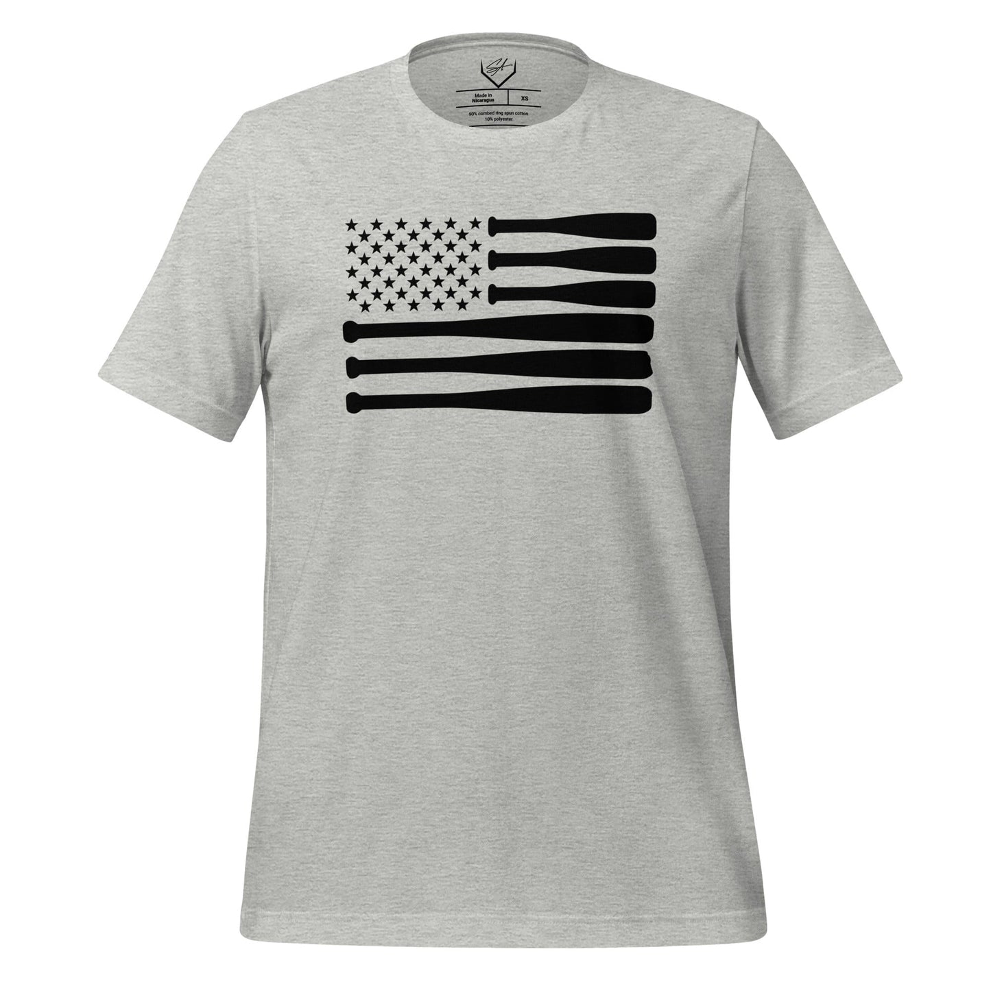 SA Apparel Adult Tee Soft Style/Cotton / Light Grey / XS Bat Flag - Adult Tee