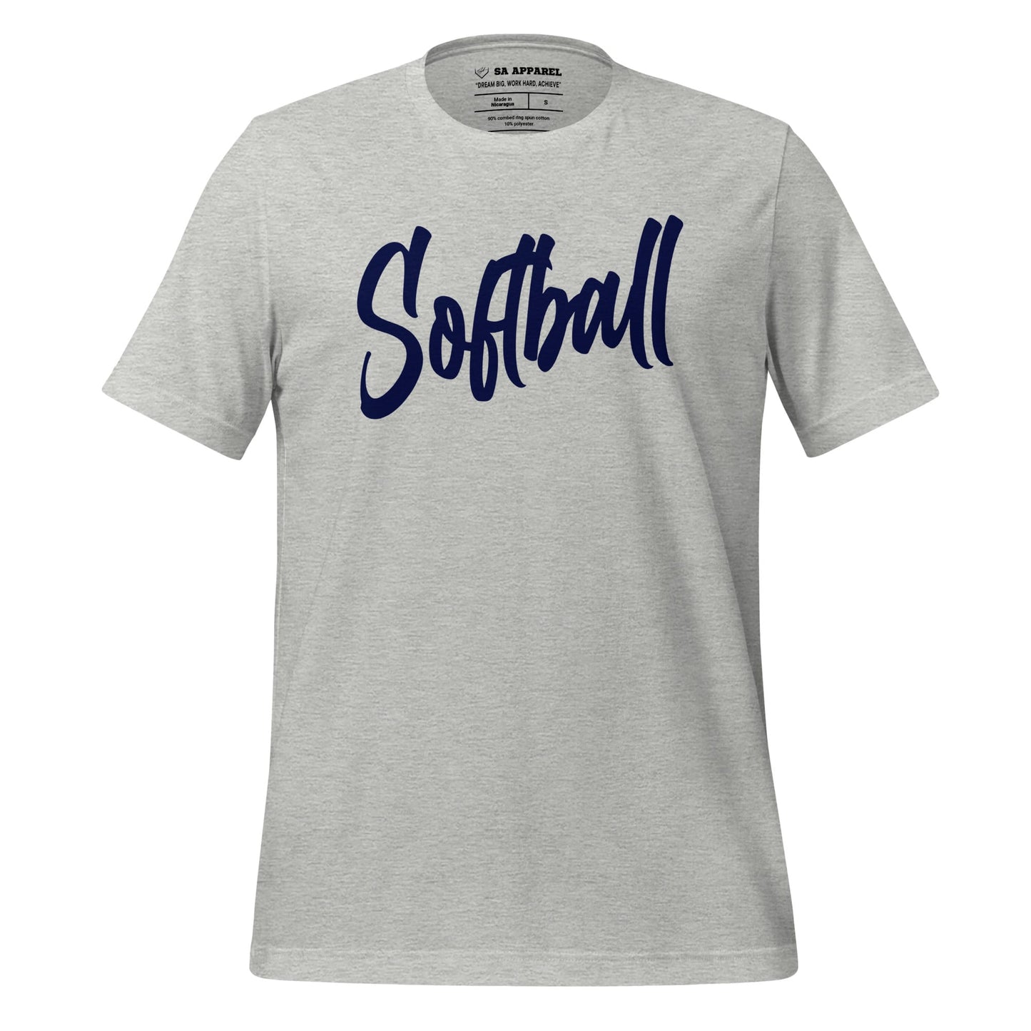 SA Apparel Adult Tee Light Grey / S / Soft Style/Cotton Softball - Adult Tee