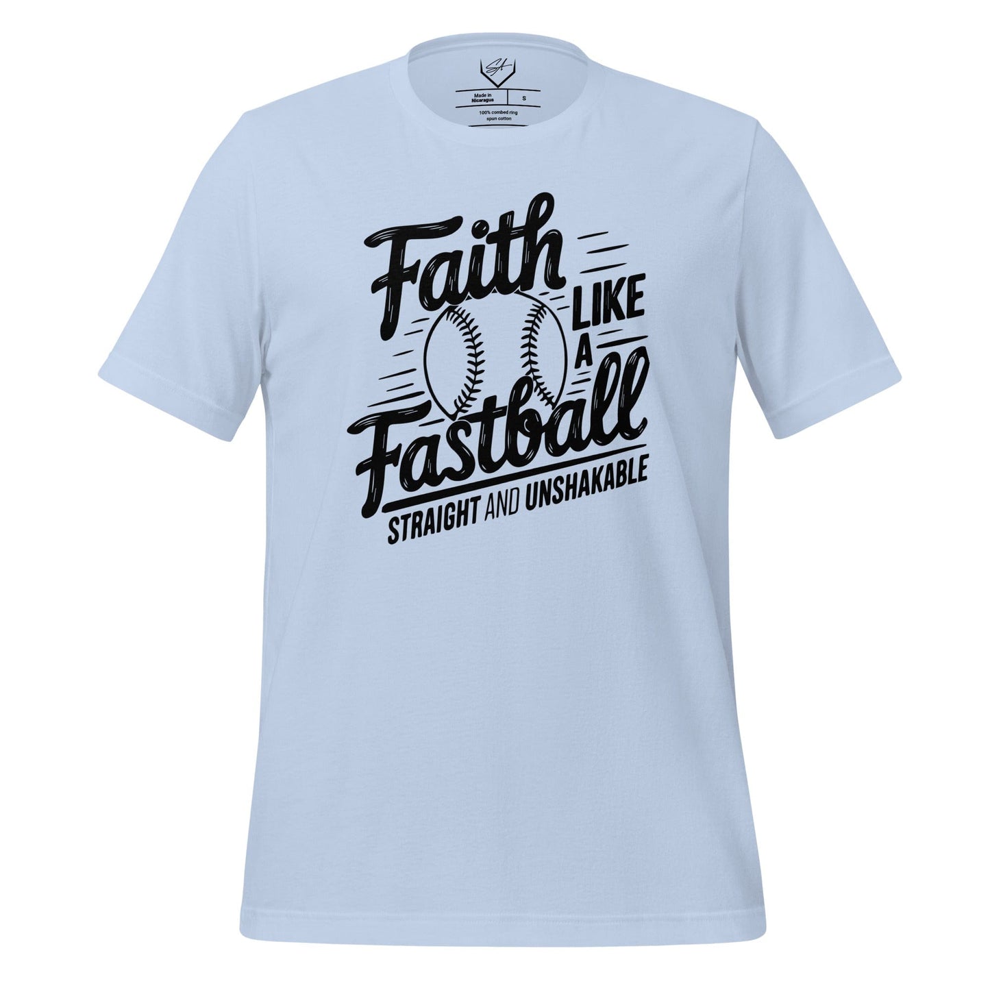 SA Apparel Adult Tee Baby Blue / S / Soft Style/Cotton Faith Like A Fastball - Adult Tee