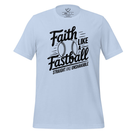 SA Apparel Adult Tee Baby Blue / S / Soft Style/Cotton Faith Like A Fastball - Adult Tee