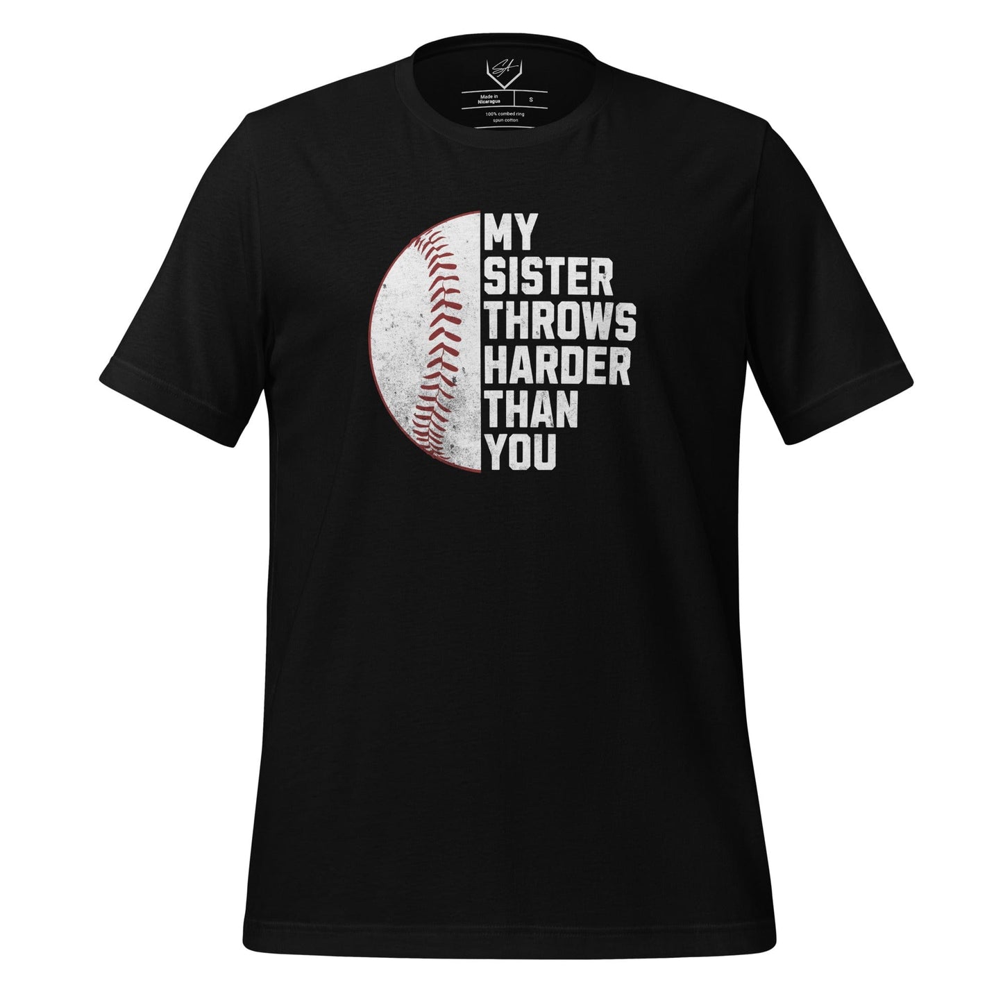 SA Apparel Adult Tee Black / S My Sister Throw Harder Than You - Adult Tee