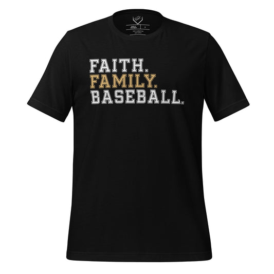SA Apparel Adult Tee Black / S / Soft Style/Cotton Faith Family Baseball - Adult Tee