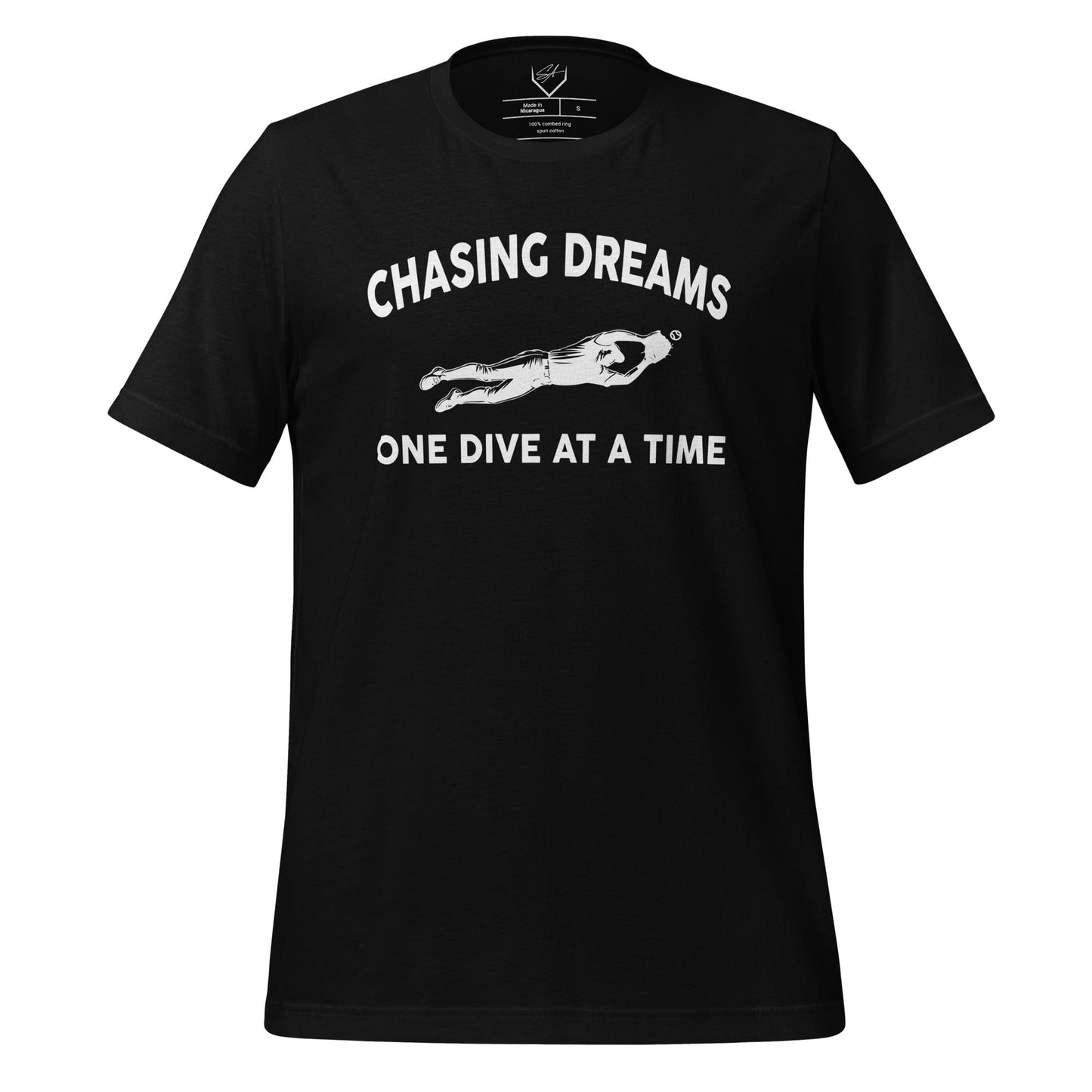SA Apparel Adult Tee Black / S / Soft Style/Cotton Chasing Dreams One Dive At A Time - Adult Tee